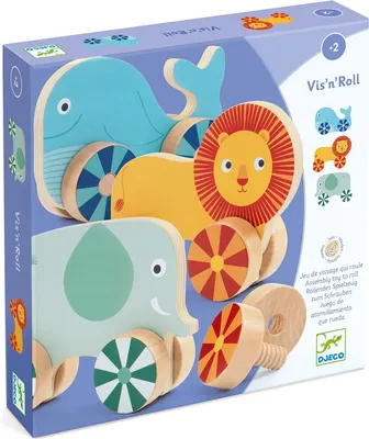 

Развивающий игровой набор, Educational Wooden Games Прикрути колёса / DJ01684