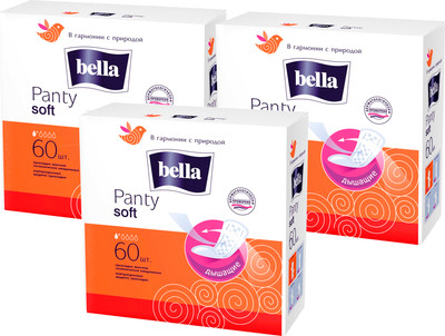 Прокладки ежедневные Bella Panty Soft (3x60шт) - 