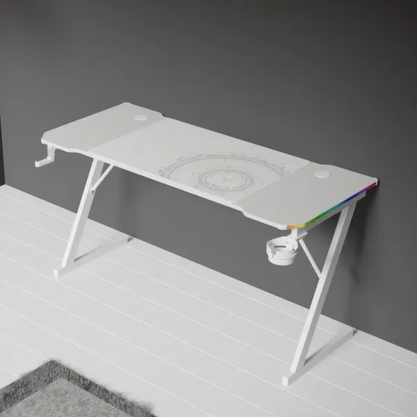 Купить Геймерский стол Zone 51 Trine 140 RGB / Z51-T4R-WH  