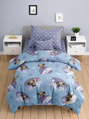 

Комплект постельного белья, Чебурашка Зимние игры 1.5сп 70x70 / 500303-1+500304-1