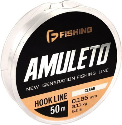 

Леска монофильная, Amuleto Hook Line Clear 50м 0.186мм 3.11кг 6.8lb / FAMC-0186