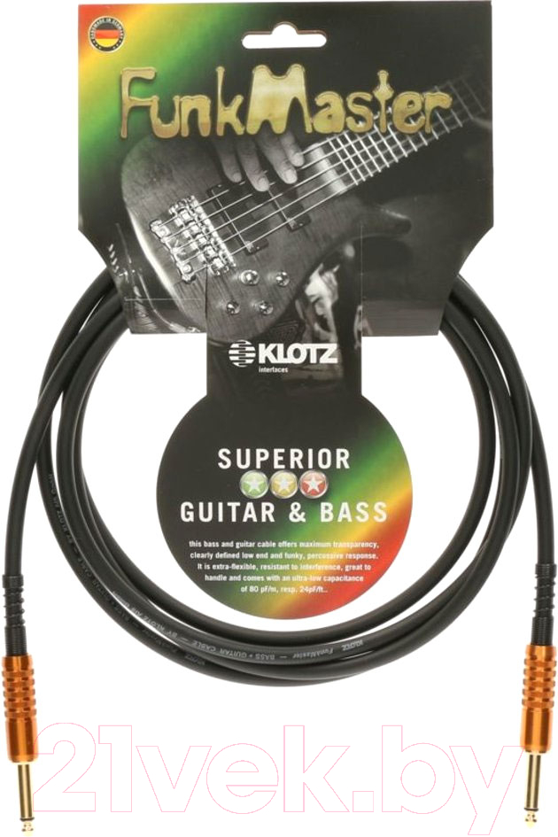 Кабель гитарный Klotz TM-0900
