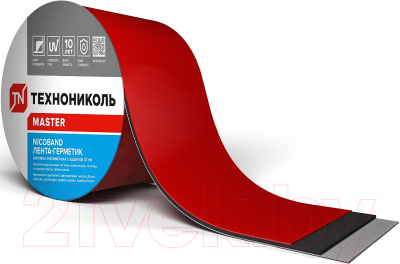 Гидроизоляционная лента Технониколь Nicoband 10000x100x1.5 (красный)