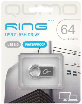 Usb flash накопитель Qumo Ring 64GB 3.0 / QM64GUD3-Ring