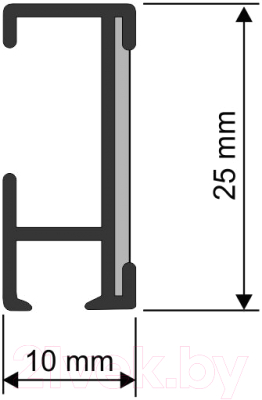 Карниз для штор Lm Decor Премиум Д-2 (1.5м, черный)