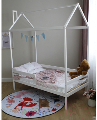 Стилизованная кровать детская Можга Домик Р424 (белый)