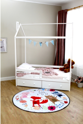 Стилизованная кровать детская Можга Домик Р424 (белый)