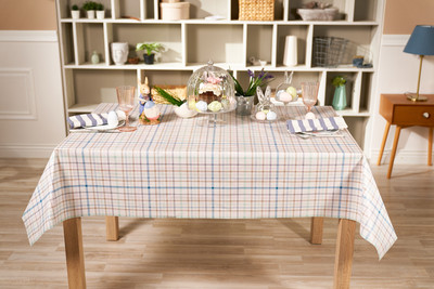 

Скатерть, Napco Клетка Кол. 1М Слива 4016