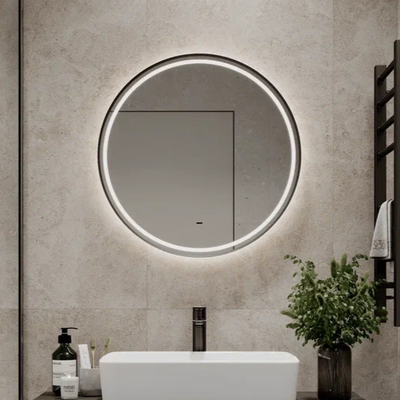 

Зеркало, Tior Black LED D70