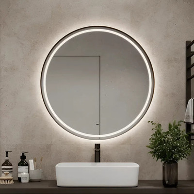 

Зеркало, Tior Black LED D80