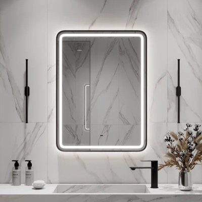 

Зеркало, Aliro Black LED 60x80