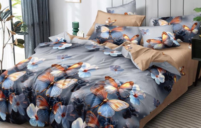 

Комплект постельного белья, № F 80006 A/B (N) 2сп с европростыней