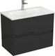 Тумба под умывальник Veneciana Veneto 100 с 2-мя ящиками (черный матовый) - 