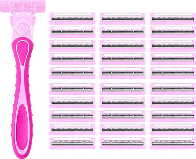 Бритвенный станок X-One женский 3 лезвия 31 кассета / 700025 (розовый) - 