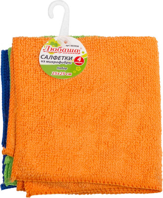 Набор салфеток хозяйственных Любаша Микрофибра / 603936 (4шт) - 