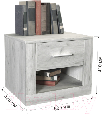 Комплект мебели для спальни Интерлиния Лима-3 (с основанием,дуб белый)