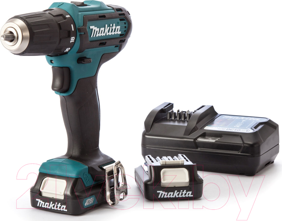 Профессиональная дрель-шуруповерт Makita DF333DWYE4