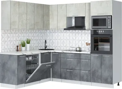 

Кухонный гарнитур, Мила Лайт 1.896х2.38