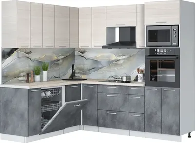 

Кухонный гарнитур, Мила Лайт 1.896х2.38