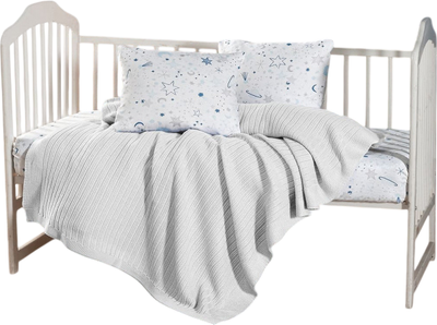 

Комплект постельный для малышей, С пледом D 038 Stellar White