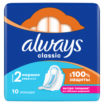 Прокладки гигиенические Always Classic Normal Single (10шт) - 