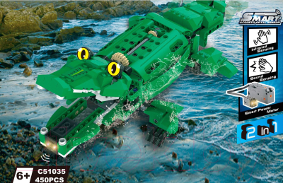 Конструктор управляемый CaDa Динозавр и Крокодил / C51035W (450эл)