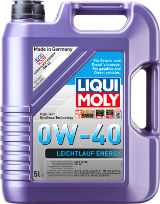 Моторное масло Liqui Moly Leichtlauf Energy 0W40 / 21223 (5л)