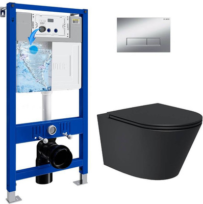 

Унитаз подвесной с инсталляцией, Longer 2110822B + 21901002