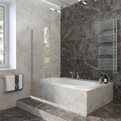 Стеклянная шторка для ванны Veconi 70x150 / PL79-70-01-C4