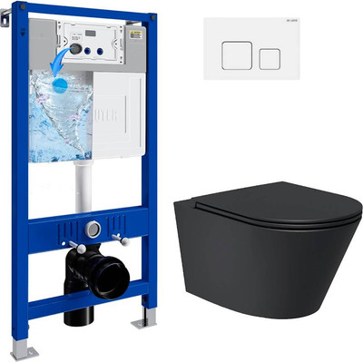 

Унитаз подвесной с инсталляцией, Longer 2110822B + 21901002