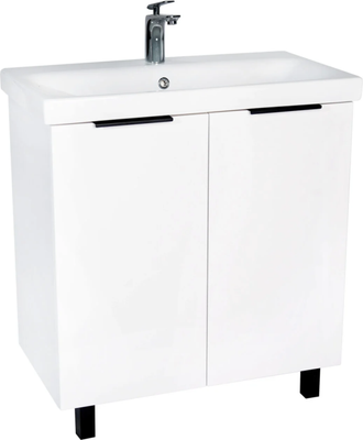 Тумба с умывальником Viant Берлин VBER80MDBEL-T2ST + S-UM-MOD80/1 - 
