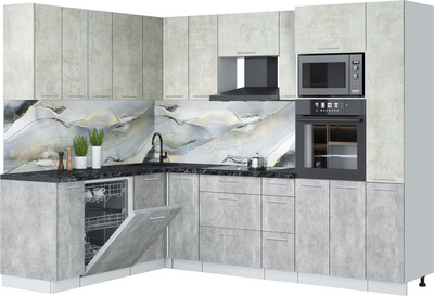 

Кухонный гарнитур, Мила Лайт 1.896х2.68