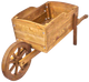 Телега декоративная для сада Комплект-Агро Тачка деревянная Эконом KA4569 - 