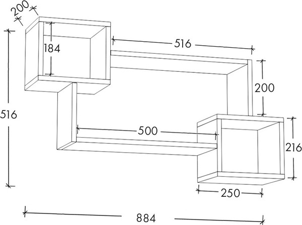 Купить Полка Артём-Мебель Вегас СН-129.09 в Гродно