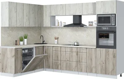 

Кухонный гарнитур, Мила Лайт 1.896х2.98-2