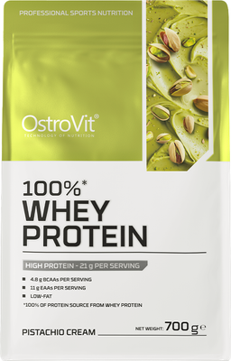 Протеин OstroVit 100% Whey Protein (700г, фисташка-сливки) - 