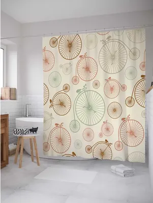 

Шторка-занавеска для ванны, Цирковые велосипеды / sc_13182