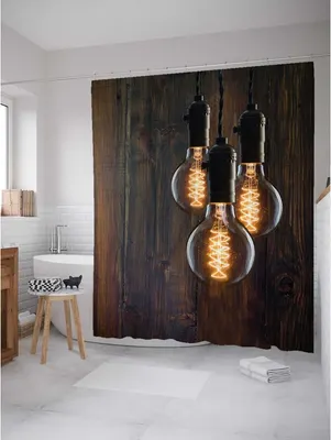 

Шторка-занавеска для ванны, Винтажный лофт / sc_13190