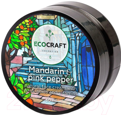 Крем для лица EcoCraft Мандарин и розовый перец с витаминами и АНА-кислотами (60мл)