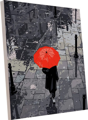 

Картина по номерам, Под красным зонтом / PL-00409