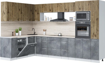 

Кухонный гарнитур, Мила Лайт 1.896х3.28