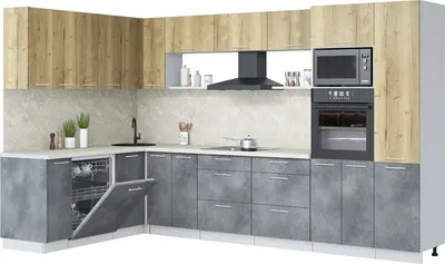 

Кухонный гарнитур, Мила Лайт 1.896х3.38