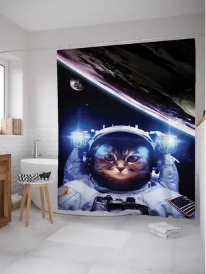 

Шторка-занавеска для ванны, Космический кот / sc_19930