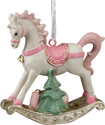 

Елочная игрушка, Decor. Лошадка-качалка с елочкой / 64542