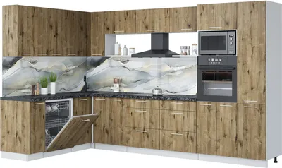 

Кухонный гарнитур, Мила Лайт 1.896х3.38