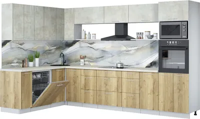 

Кухонный гарнитур, Мила Лайт 1.896х3.38-2