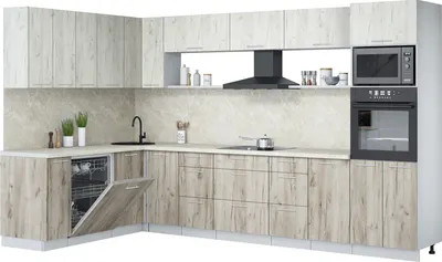 

Кухонный гарнитур, Мила Лайт 1.896х3.38-2