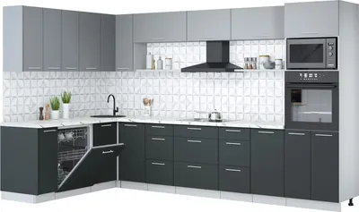 

Кухонный гарнитур, Мила Лайт 1.896х3.38-2