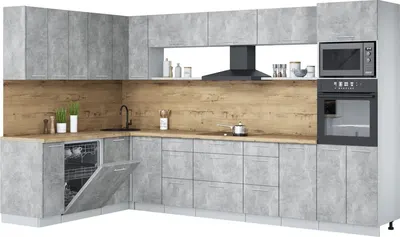 

Кухонный гарнитур, Мила Лайт 1.896х3.38-2