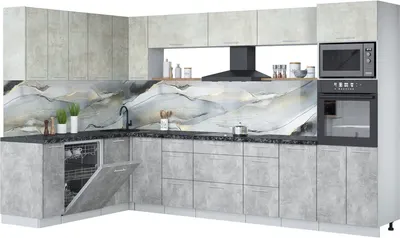 

Кухонный гарнитур, Мила Лайт 1.896х3.38-2